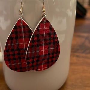 Womens leather earrings